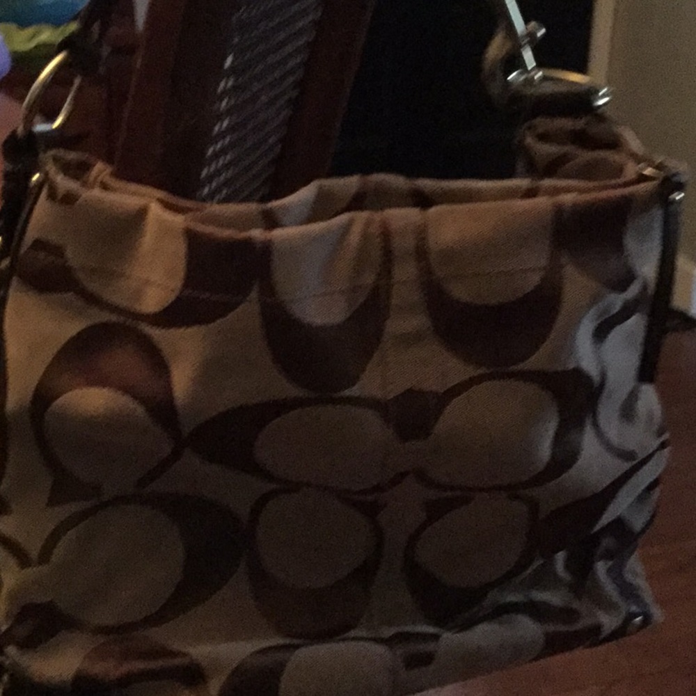 Coach Brown Large C shoulder bag